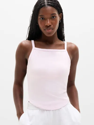 Athleta Signature Rib Apron Support Top In Pink