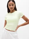 Athleta Signature Rib Crop Tee In Green