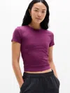 Athleta Signature Rib Crop Tee In Purple
