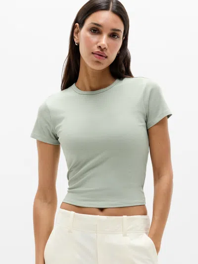 Athleta Signature Rib Crop Tee In Vera