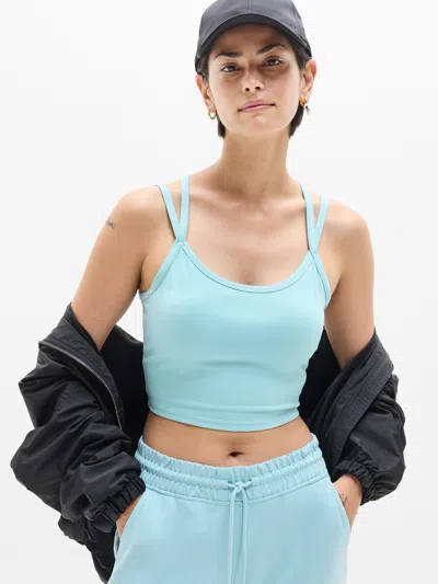 Athleta Signature Rib Double Strap Tank In Blue