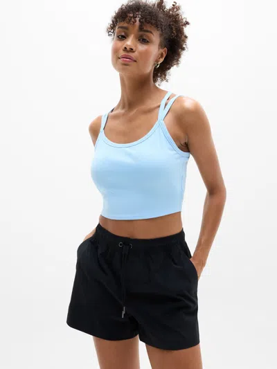 Athleta Signature Rib Double Strap Tank In Blue