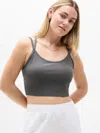 Athleta Signature Rib Double Strap Tank In Gray
