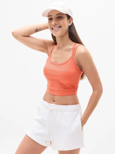 Athleta Signature Rib Double Strap Tank In Orange