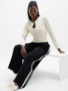 Athleta Signature Rib Long Sleeve Henley Top In Brown