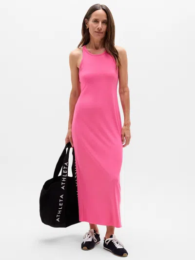 Athleta Signature Rib Maxi Dress In Pink