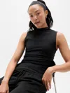 Athleta Signature Rib Mock Neck Tank In Black