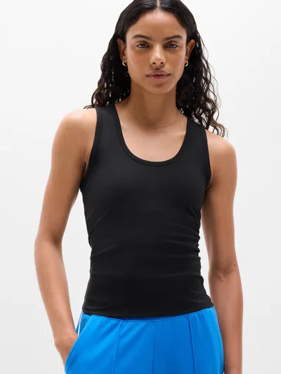 Athleta Signature Rib Scoop Tank In Black