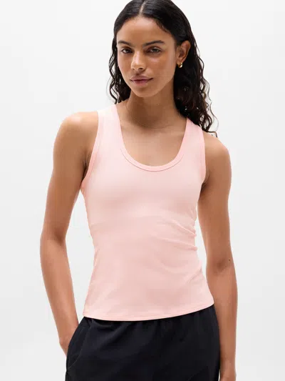 Athleta Signature Rib Scoop Tank In Pink