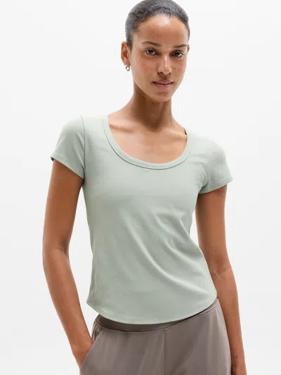 Athleta Signature Rib Scoop Tee In Vera
