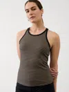 Athleta Signature Rib Tank In Martina Brown Stripe
