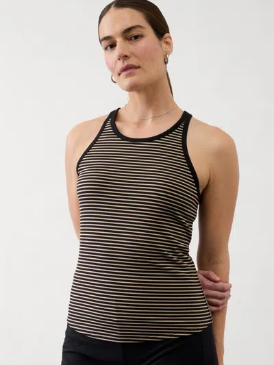Athleta Signature Rib Tank In Martina Brown Stripe