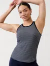 Athleta Signature Rib Tank In Martina Navy Stripe