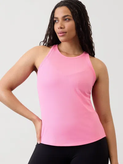 Athleta Signature Rib Tank In Raphanus Pink