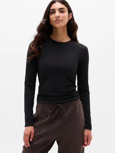 Athleta Signature Rib Top In Black