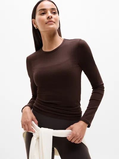 Athleta Signature Rib Top In Brown