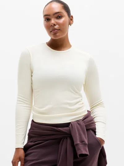 Athleta Signature Rib Top In Pearl
