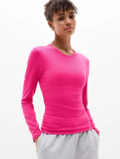 Athleta Signature Rib Top In Purple