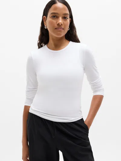 Athleta Signature Rib Top In White