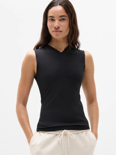 Athleta Signature Rib V-neck Muscle Tank In Black