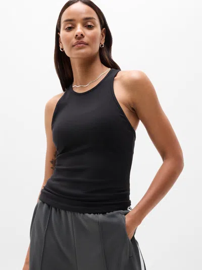 Athleta Signature Rib Y Back Tank In Black