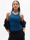 Athleta Signature Rib Y Back Tank In Blue