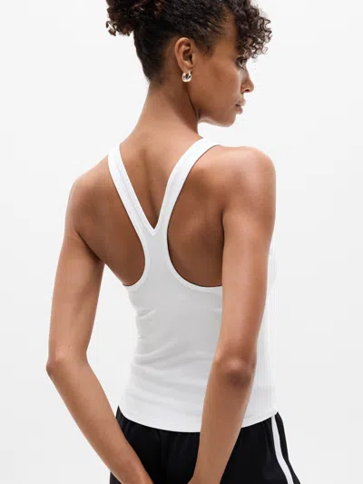 Athleta Signature Rib Y Back Tank In White