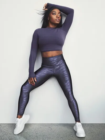 Athleta Simone Biles Shine High Rise Elation 7/8 Legging In Purple