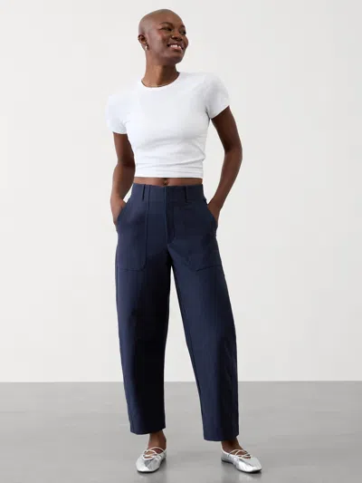 Athleta Skyline Barrel Leg Pant In Navy