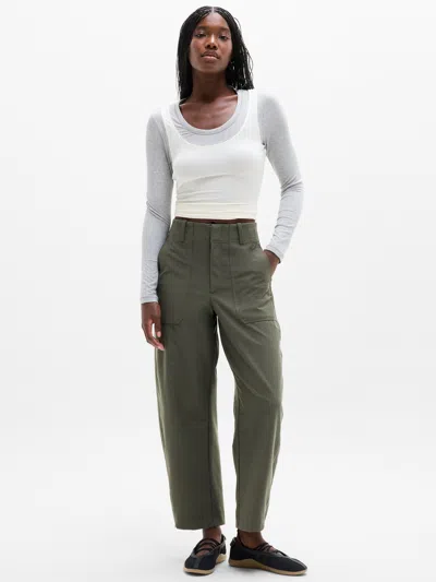 Athleta Skyline High Rise Barrel Leg Pant In Jungle