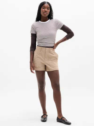 Athleta Skyline High Rise Tailored 4" Short In Savanna
