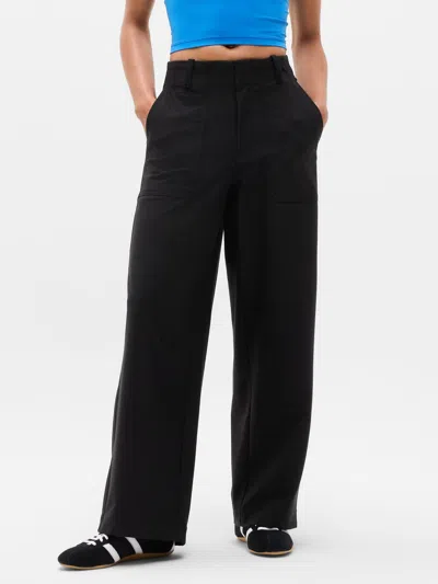 Athleta Skyline Mid Rise Wide Leg Pant In Black