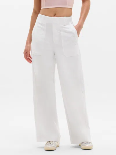 Athleta Skyline Mid Rise Wide Leg Pant In White