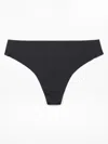 Athleta Sleek Form No Show Thong Underwear In Black