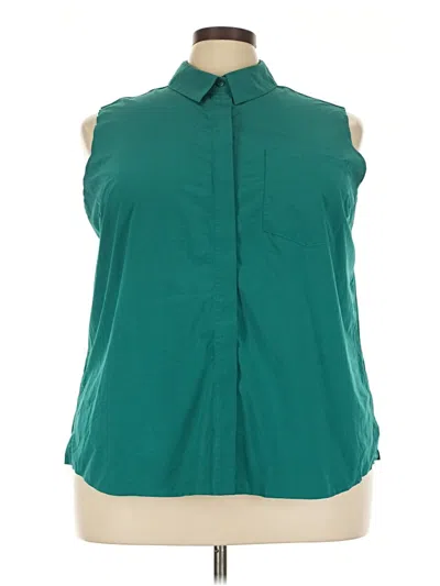 Pre-owned Athleta Sleeveless Blouse In Blue