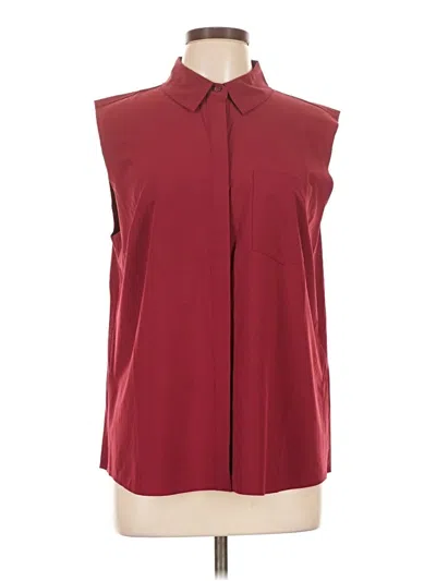 Pre-owned Athleta Sleeveless Blouse In Burgundy