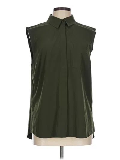 Pre-owned Athleta Sleeveless Blouse In Green