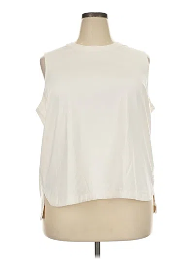 Pre-owned Athleta Sleeveless Blouse In Ivory