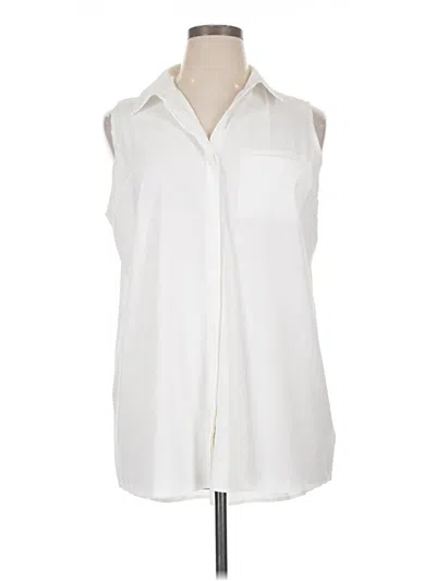 Pre-owned Athleta Sleeveless Blouse In Ivory