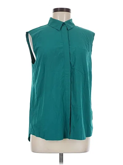 Pre-owned Athleta Sleeveless Blouse In Teal
