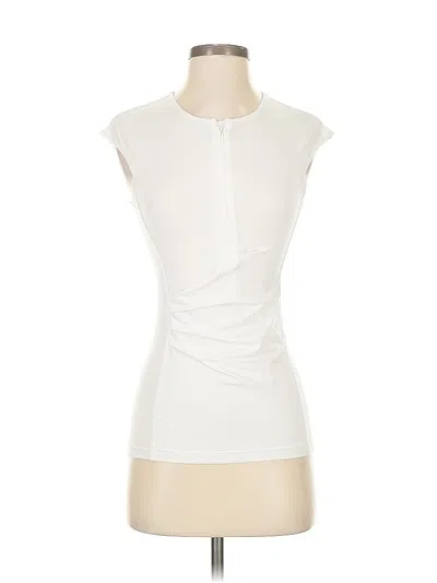 Pre-owned Athleta Sleeveless Blouse In White