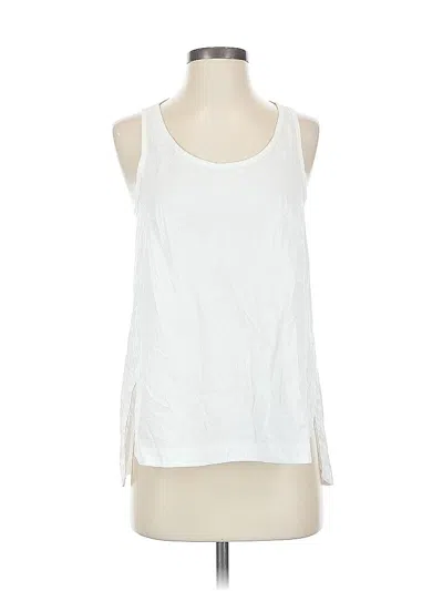 Pre-owned Athleta Sleeveless Blouse In White