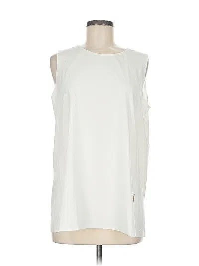 Pre-owned Athleta Sleeveless Blouse In White