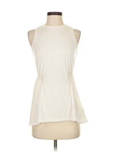 Pre-owned Athleta Sleeveless Blouse In White