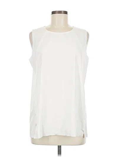 Pre-owned Athleta Sleeveless Blouse In White