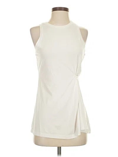 Pre-owned Athleta Sleeveless Blouse In White