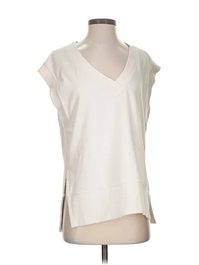 Pre-owned Athleta Sleeveless Blouse In White