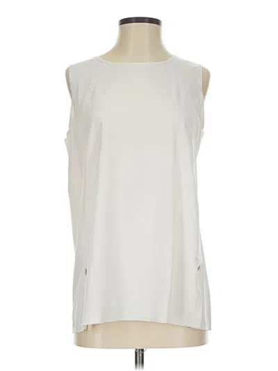 Pre-owned Athleta Sleeveless Blouse In White