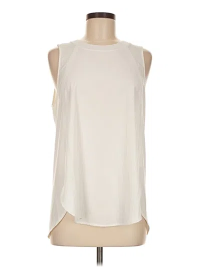 Pre-owned Athleta Sleeveless Blouse In White