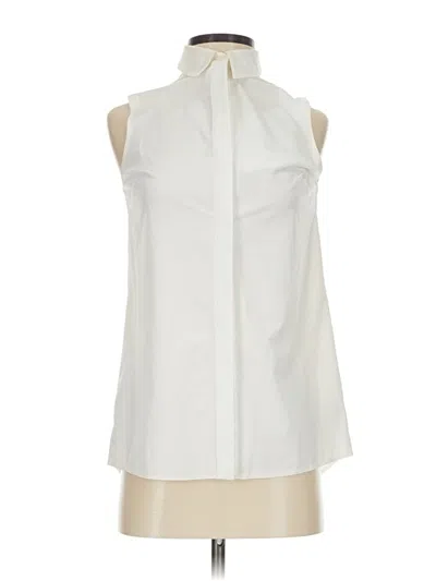 Pre-owned Athleta Sleeveless Blouse In White